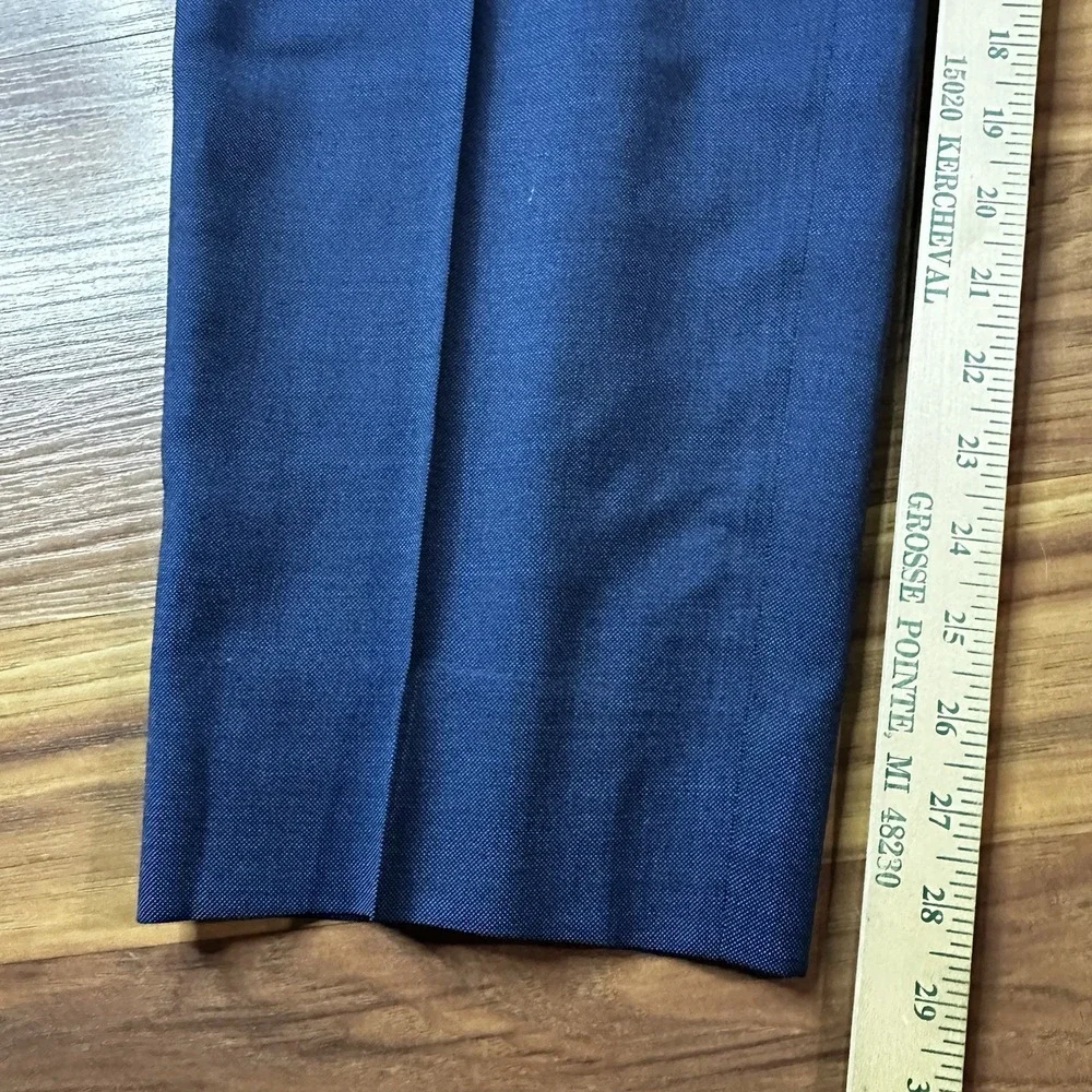 Lot of 2 Canali Dress Pants Mens 42x29 Blue/Brown Wool Pleated Made in Italy